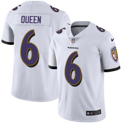 Nike Baltimore Ravens #6 Patrick Queen White Men's Stitched NFL Vapor Untouchable Limited Jersey